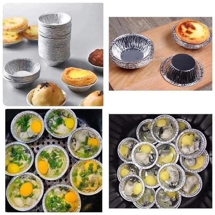 Chén bạc nướng bánh, nướng hàu size 6cm – bộ 250 cái